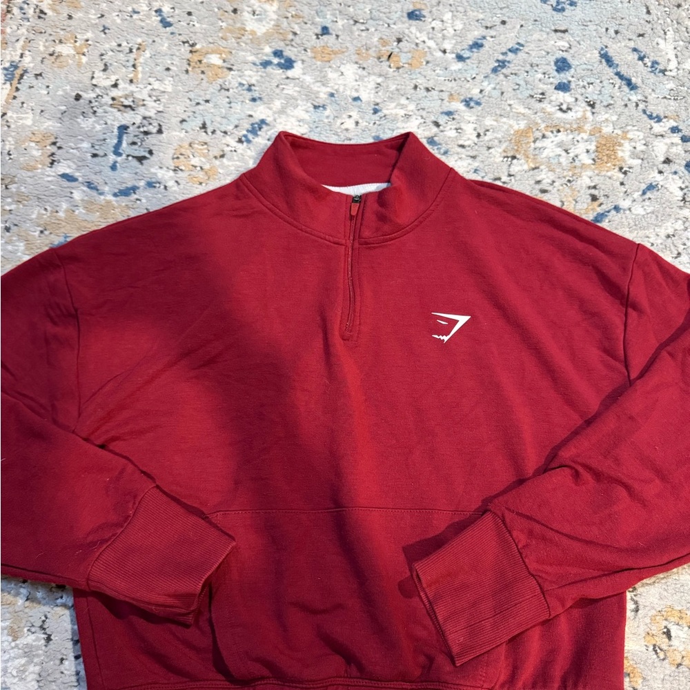 Gymshark Women’s Maroon Quarter Zip Sweater